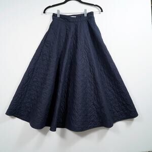 Uniqlo x JW Anderson Quilted Navy Skirt High Waist